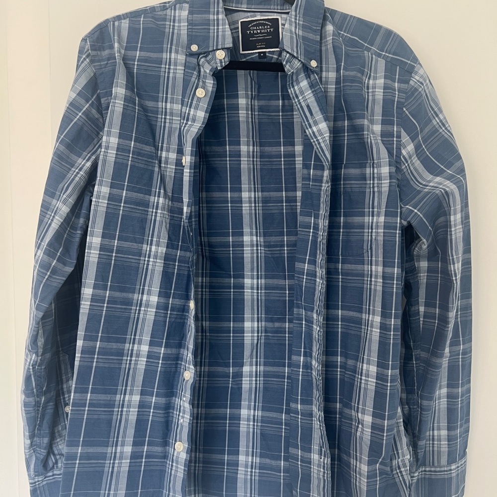 Charles Tyrwhitt Navy Checkered Shirt